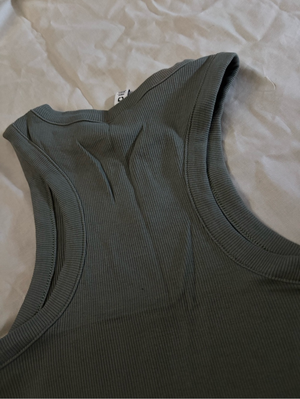 H&M Olive Green Ribbed Tank Top - Picture 7 of 8